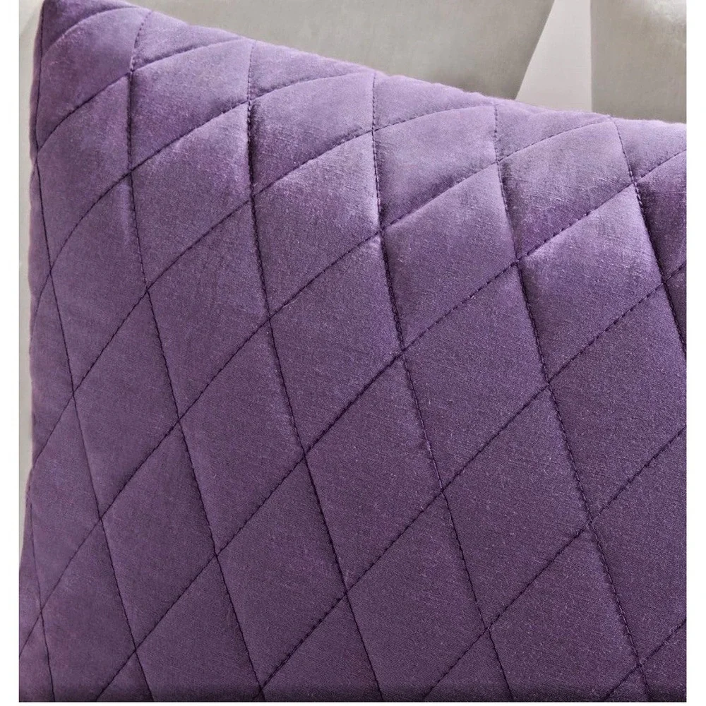 Madison Park Lola Decorative Pillows Solid Purple & White/Purple Floral